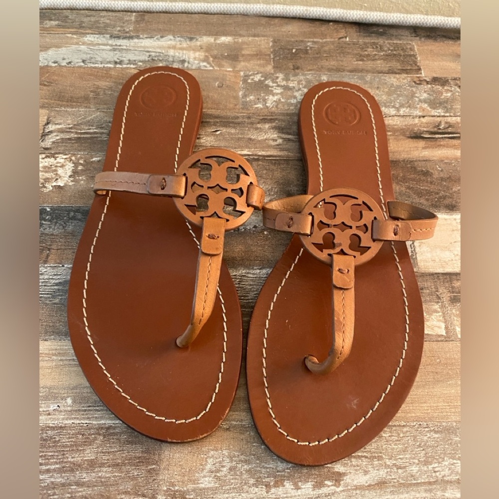 Tory Burch Brown Leather Sandals